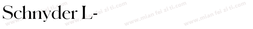 Schnyder L字体转换